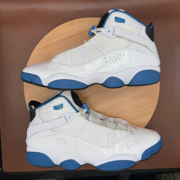 Jordan 6 Rings \'White Dark Marina Blue’ Men’s Sz 11 main image 5
